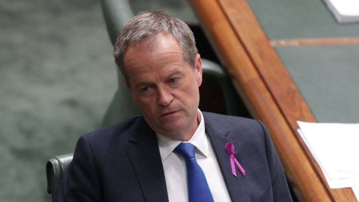 Opposition Leader Bill Shorten during question time at Parliament House in Canberra on Thursday 16 February 2017. Photo: Andrew Meares Photo: Andrew Meares