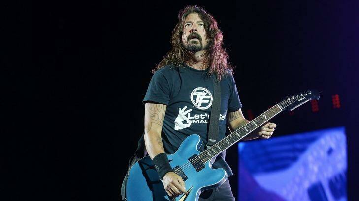 Charismatic frontman Dave Grohl leads the Foo Fighters through their set at Suncorp Stadium. Photo: Chris Hyde/Getty Images