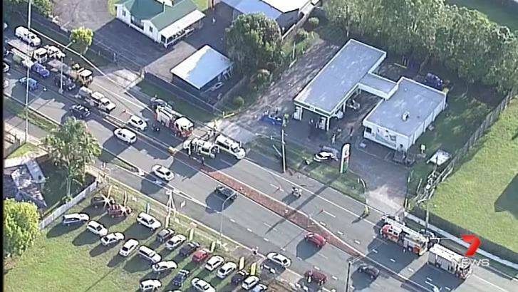 There has been a multi-vehicle crash at Logan Road, Underwood. Photo: 7 News