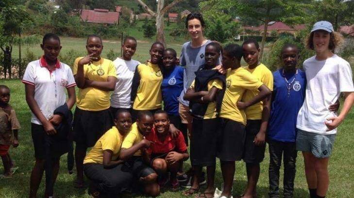 Sam Simpson was part of a group from St Joseph's College that visited the remote township of Manya. Photo: Supplied