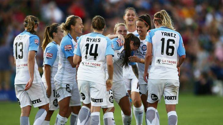 Melbourne City women will now play Canberra to defend their W-League championship after defeating Newcastle Jets. Photo: Matt King