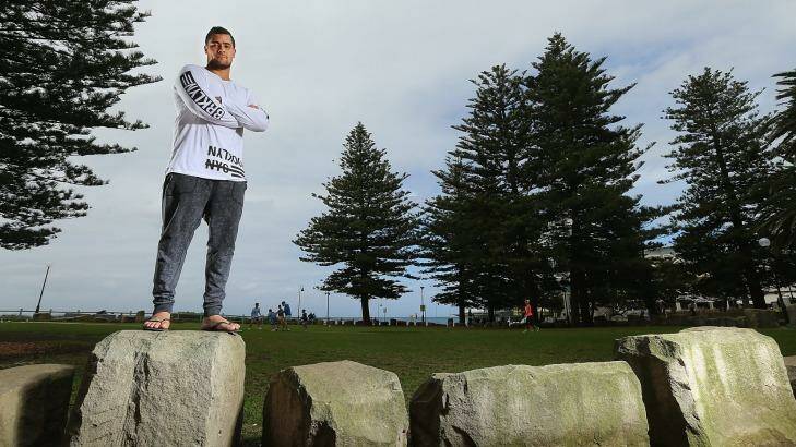 Andrew Fifita poses for a portrait in Sydney last month. Photo: Joosep Martinson