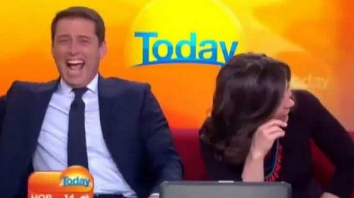 Karl Stefanovic and his co-host, Lisa Wilkinson. Photo: Supplied