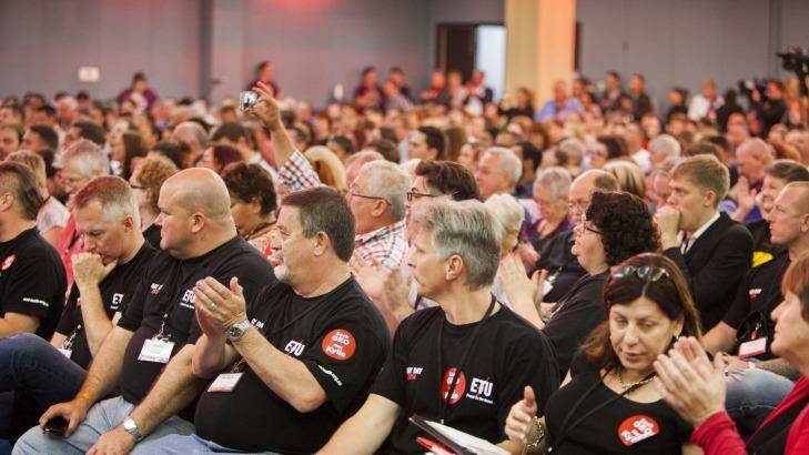 Members of the Australian Labor Party attend the Qld the Labor State Conference. Photo: Glenn Hunt