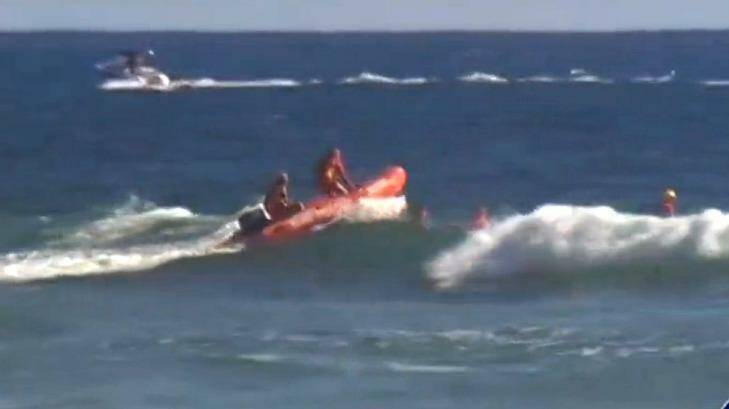 A search for a missing swimmer has been called off after the discovery of a body. Photo: Ten News