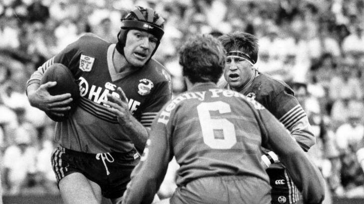 Back in the day: Parramatta Eels forward Peter Wynn in action in 1988. Photo: Newcastle Herald Library