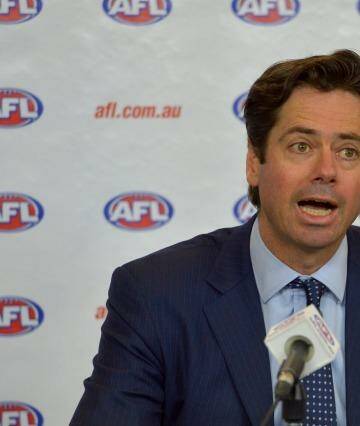 The AFL has traditionally announced its fixture at a press conference. Photo: Joe Armao