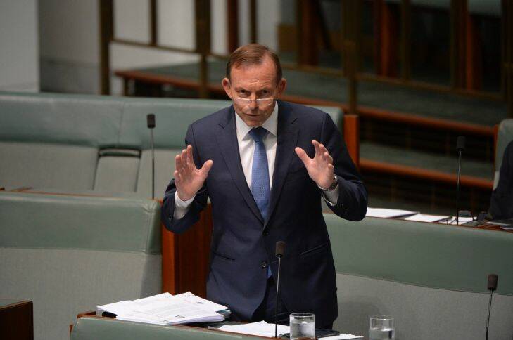 Tony Abbott MP speaks for amendments to the SSM bill. Photo: Nick Moir 