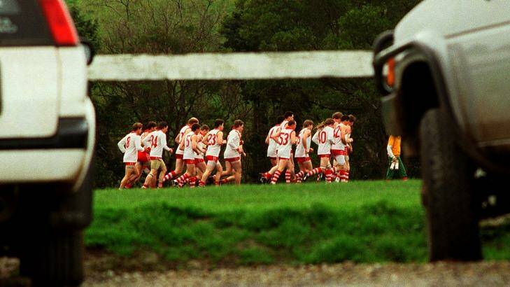 "Footy is one of the things that holds country towns together." Photo: Ken Irwin