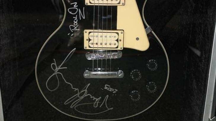 A guitar fan's collection has been stolen from Manly West. Photo: QPS