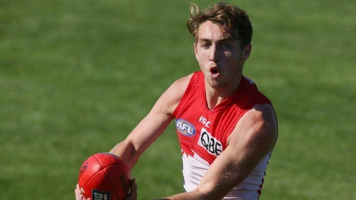 Blooded: Swans young gun Dan Robinson. Photo: Getty Images 