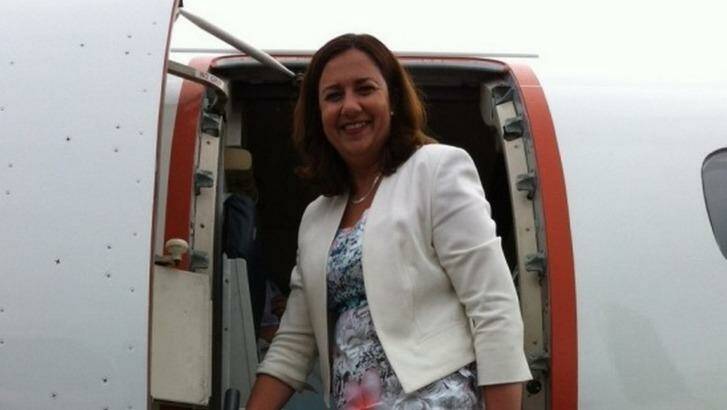 Opposition Leader Annastacia Palaszczuk prepares to leave Cairns for Townsville during the 2015 election campaign.  Photo: Tony Moore