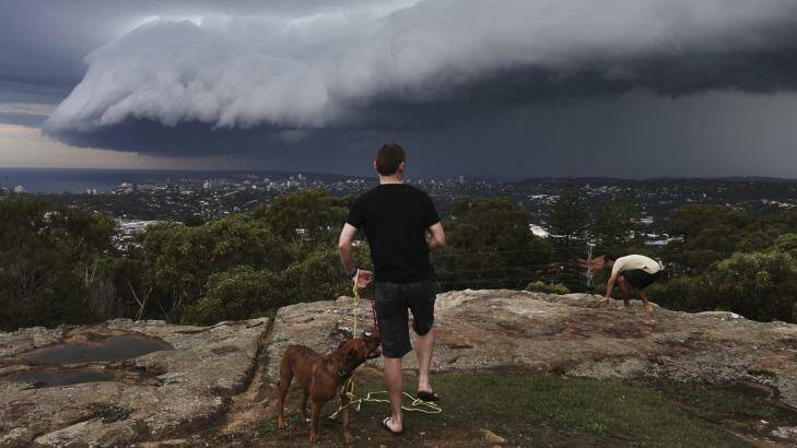 A roll or shelf cloud over the northern beaches in 2014. Photo: Nick Moir