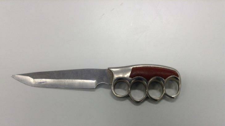 Trench knife found at Alexandra Hills address. Photo: Queensland Police