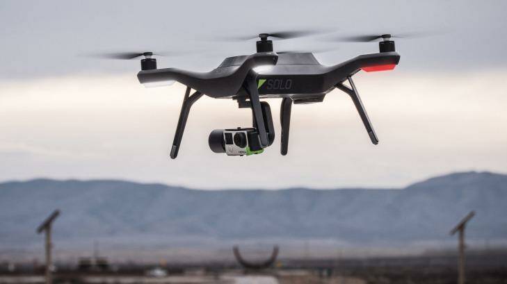 The 3D Robotics Solo drone in action. Photo: Supplied