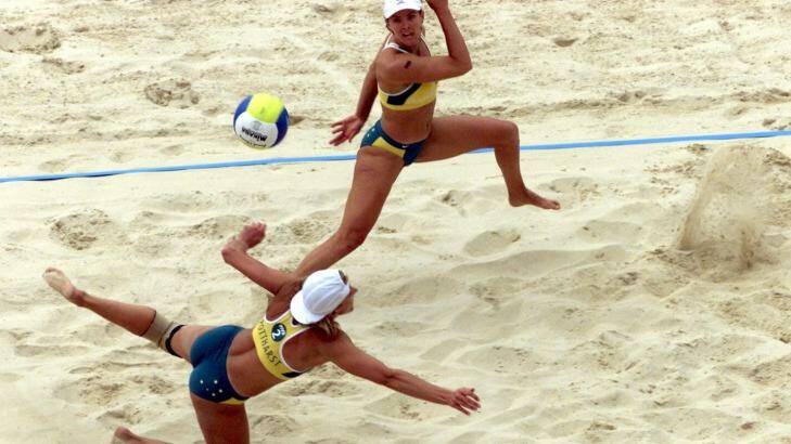 Beach volleyball at the Sydney Olympics.