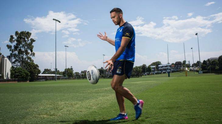 Football focus: Eels player Corey Norman at the club's training ground in North Parramatta this week. Photo: Dominic Lorrimer