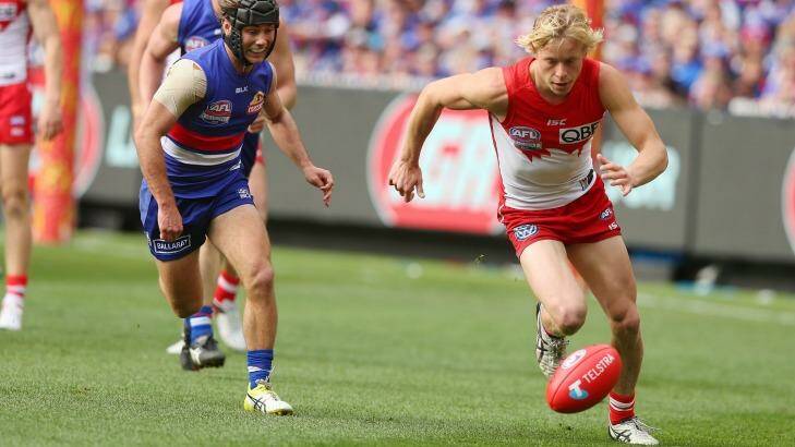 Future star: The Swans are keen to secure Isaac Heeney's long-term future. Photo: Graham Denholm