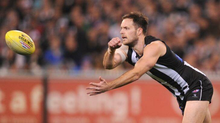 Collingwood's Nathan Brown could be on the move Photo: Sebastian Costanzo
