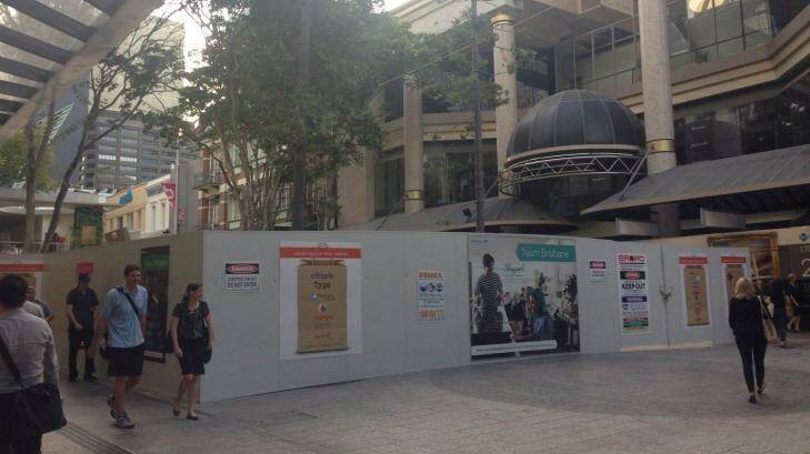 Brisbane's Queen Street Mall remains a construction site just three weeks out from G20. Photo: Kim Stephens