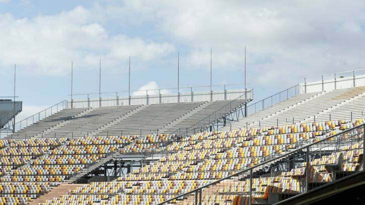 QSAC's empty stands. Photo: Harrison Saragossi