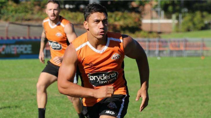 Back in form: Elijah Taylor trains with Wests Tigers. Photo: Supplied