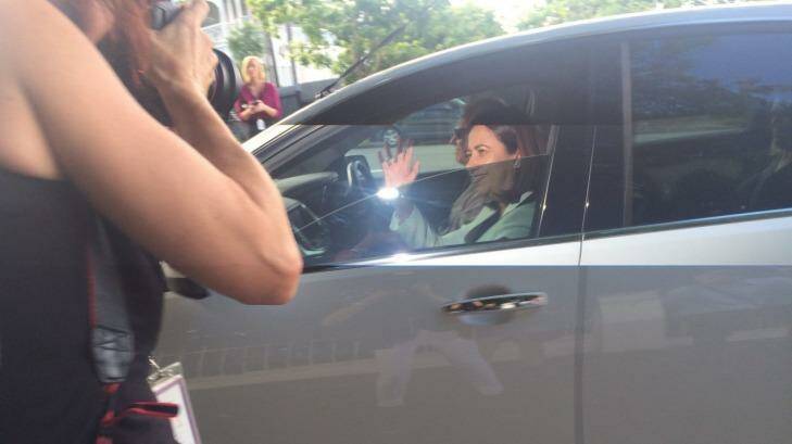 Labor Leader Annastacia Palaszczuk arrives at Government House on Tuesday. Photo: Nick Wiggins/4BC