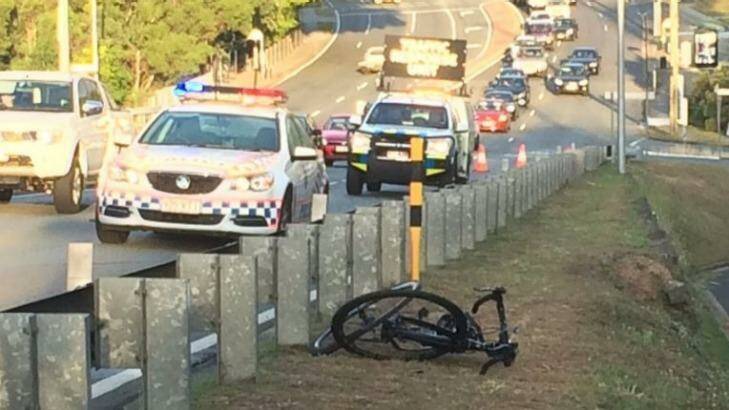 A cyclist died after a collision with a car in Chapel Hill on Friday morning. Photo: Jess Millward/Nine News