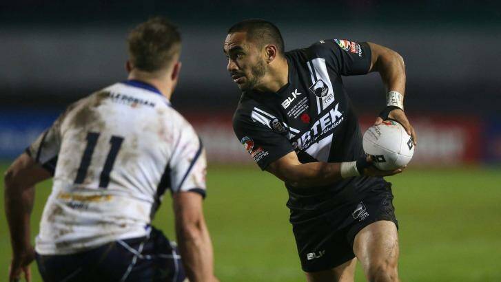 Broken jaw: Thomas Leuluai will not feature in any more Four Nations games this series after breaking his jaw in two places against Scotland. Photo: Alex Livesey