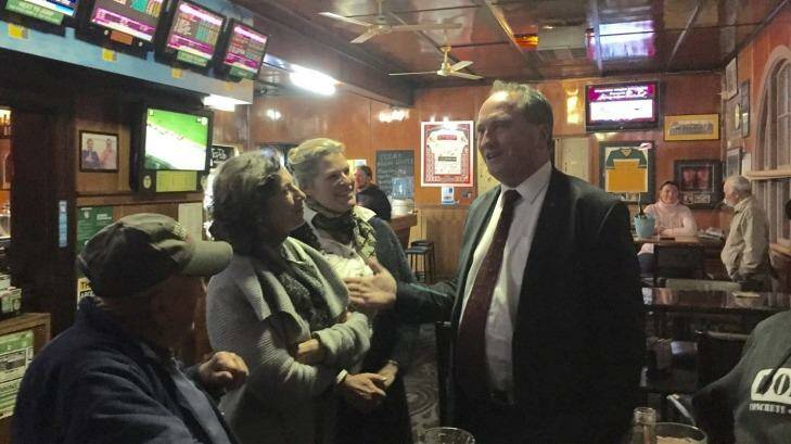 Barnaby Joyce at the Top Pub in Uralla. Photo: Facebook