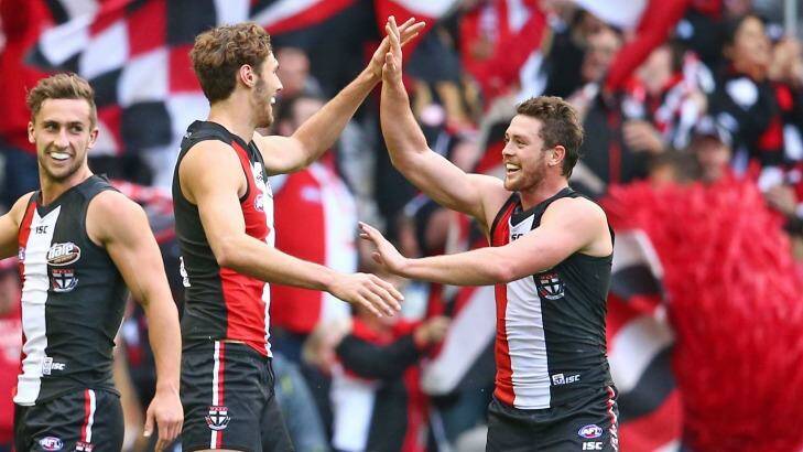 Stars: Tom Hickey and Jack Steven. Photo: AFL Media/Getty Images