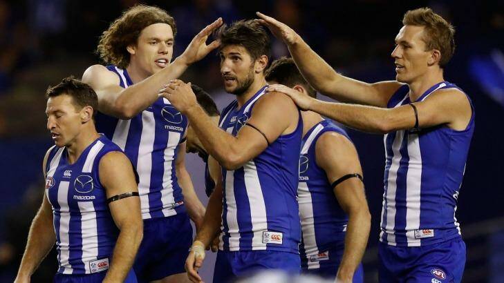On the hop: North Melbourne remain undefeated. Photo: Adam Trafford/AFL Media
