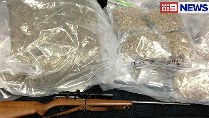 Drugs seized by Taskforce Maxima in Brisbane and the Gold Coast. Photo: Nine News