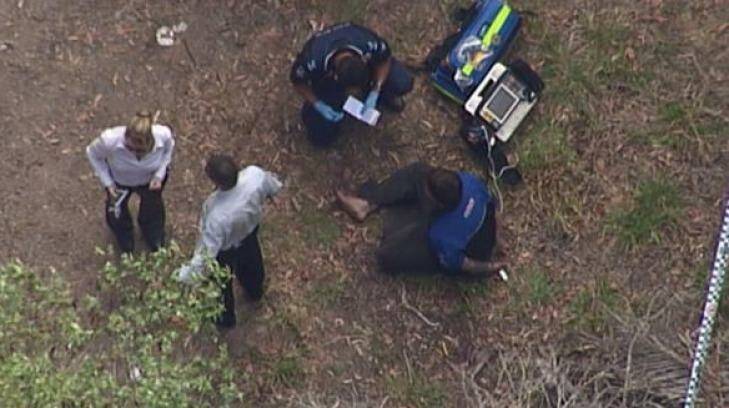 A man has been shot by police south of Brisbane. Photo: Nine News