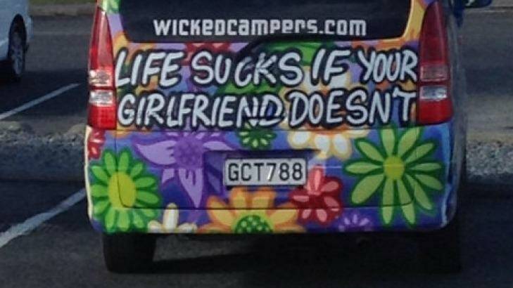 The legislation would mean advertisers would be required to remove offensive slogans and cartoons or risk having their vehicles de-registered. Photo: Wicked Campers