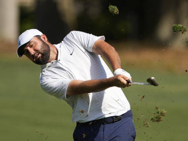 A weary Scottie Scheffler did not have things all his own way on day one at the RBC Heritage. (AP PHOTO)