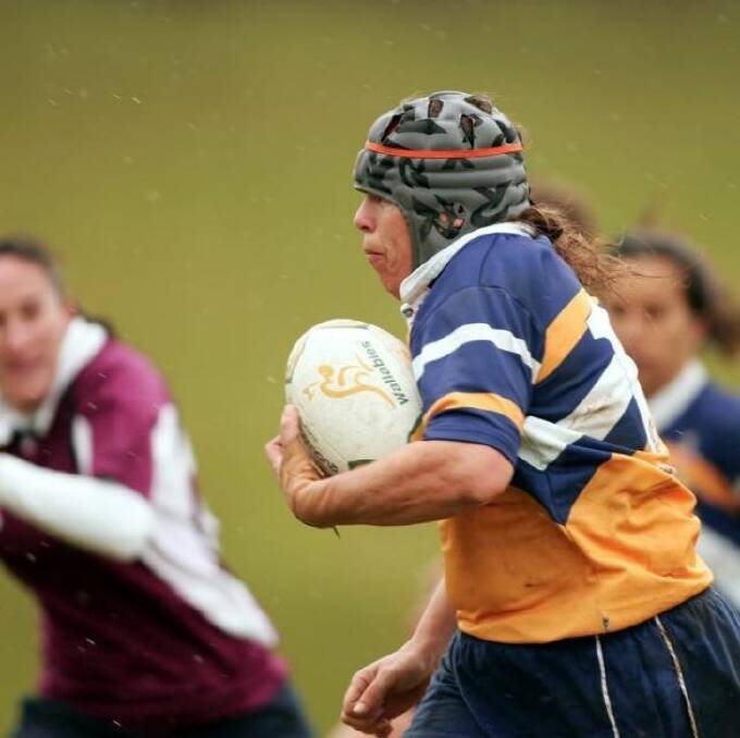 Transgender footballer Caroline Layt playing for Sydney against Queensland in the Australian Rugby Union national championships final in 2007.?? 