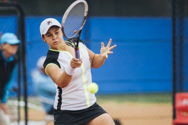 sport
Ashleigh Barty and Arina Rodionova vs Lizette Cabrera and Sally Peers at the Lyneham Tennis Centre. 

Ashleigh Barty

15 March 2016
Photo: Rohan Thomson
The Canberra Times
