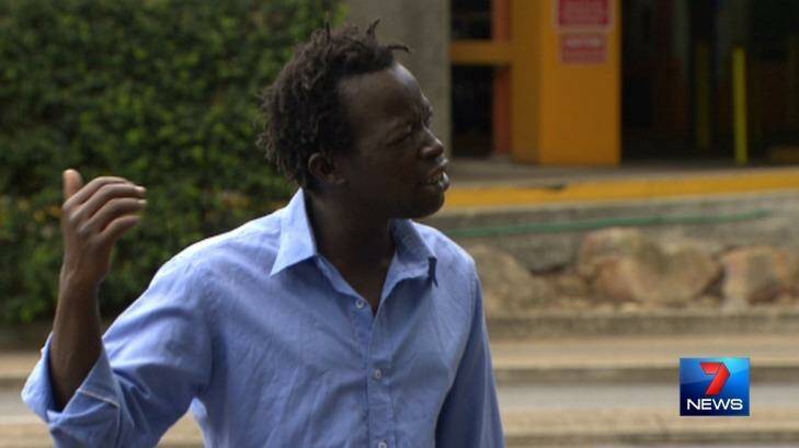 Emmanuel Augustino Bago outside court on Thursday. Photo: Seven News