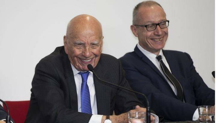 Last laugh? News chairman Rupert Murdoch and chief executive Robert Thomson. Photo: Simon O'Dwyer