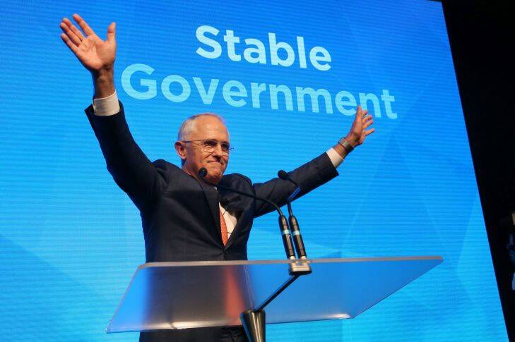 Prime Minister Malcolm Turnbull after he addressed the Coalition national campaign rally in Homebush, Sydney on Sunday 26 June 2016. Election 2016. Pool Photo: Andrew Meares / Fairfax Media  ... turnbullgallery Photo: Andrew Meares