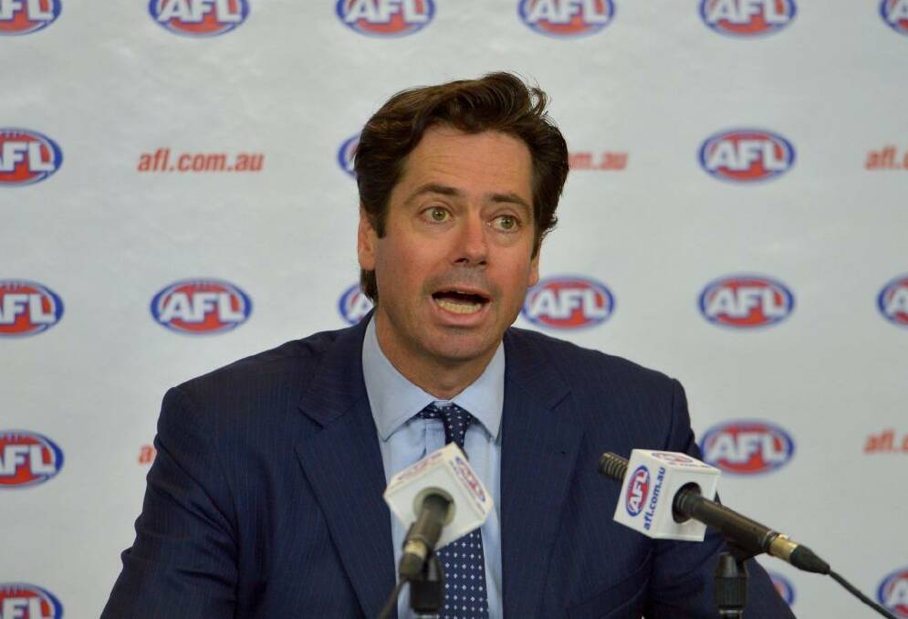 The AFL has traditionally announced its fixture at a press conference. Photo: Joe Armao