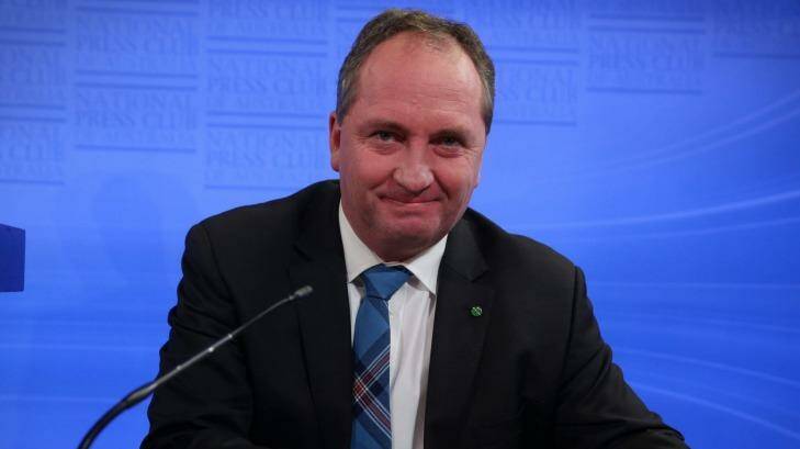 Agriculture Minister Barnaby Joyce. Photo: Andrew Meares
