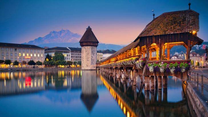 A twilight blue hour shows Lucerne in all its glory. Photo: iStock