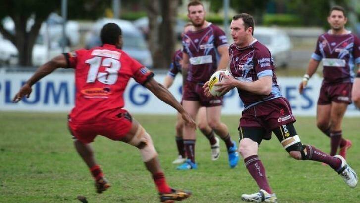 Isis Devils' Matthew Curtis gains ground in the A Grade Grand Final. Photo: Paul Donaldson/Bundaberg NewsMail