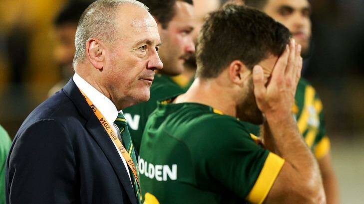 Australia coach Tim Sheens will scout players during the Raiders v Newcastle trial at Seiffert Oval on Saturday. Photo: Hagen Hopkins