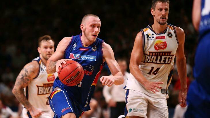 Mitch Creek of the Adelaide 36ers brings the ball forward during the round 16 NBL match. Photo: Morne de Klerk