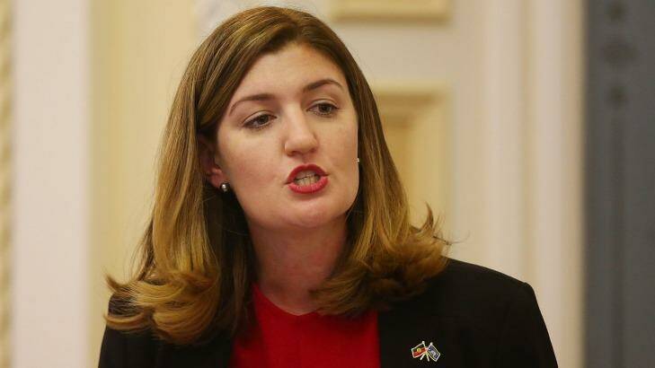 Minister for Women Shannon Fentiman speaks during Question Time. Photo: Chris Hyde