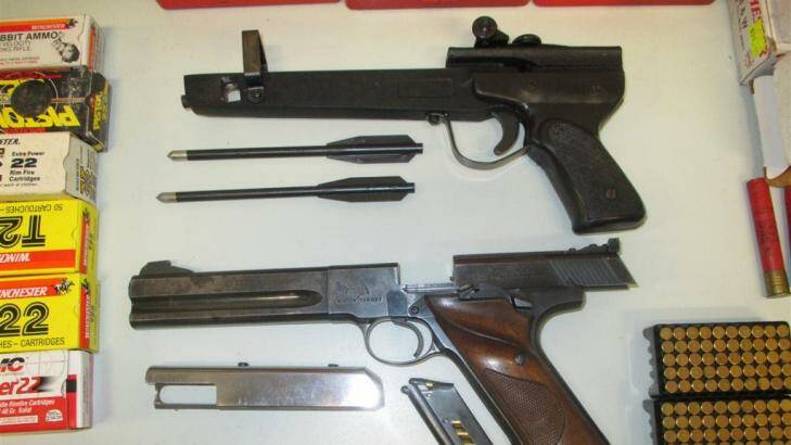 Some of the weapons seized in the Gold Coast raid. Photo: QPS