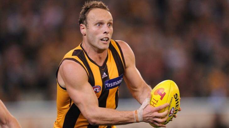 Brad Sewell remains a chance to play in the AFL Grand Final should Hawthorn qualify. Photo: Sebastian Costanzo